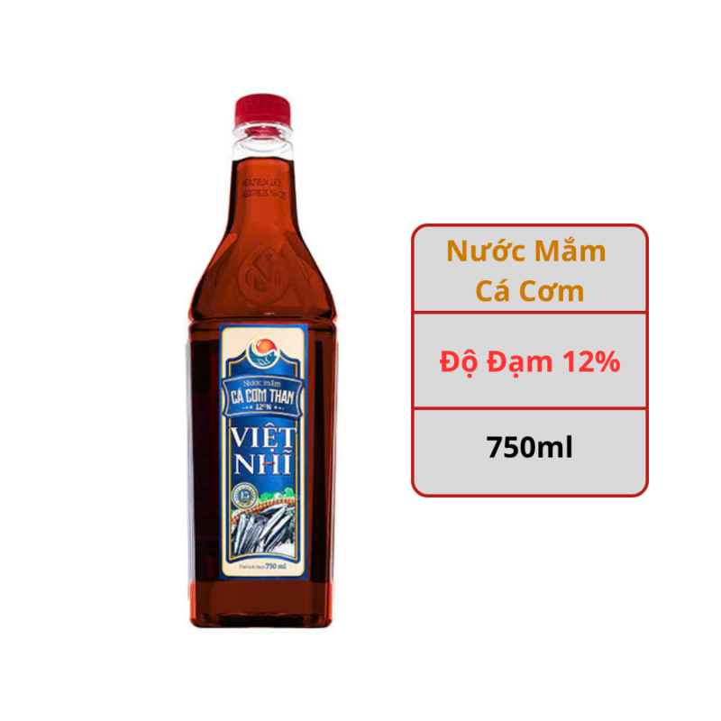 Nước mắm cá cơm than Việt Nhĩ 12 độ đạm chai 750ml
