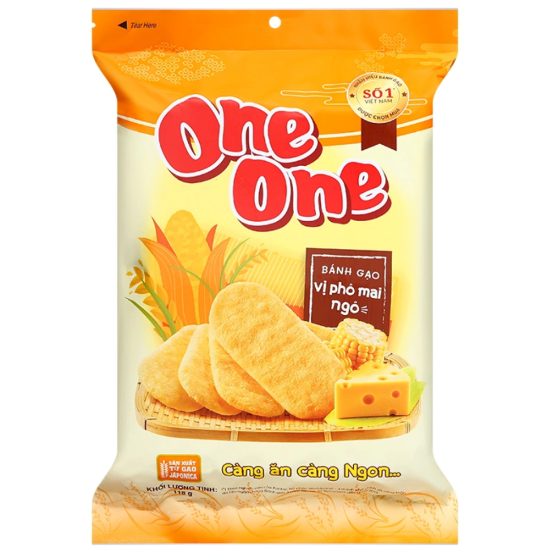 Bánh gạo One One Phô Mai Bắp 118g
