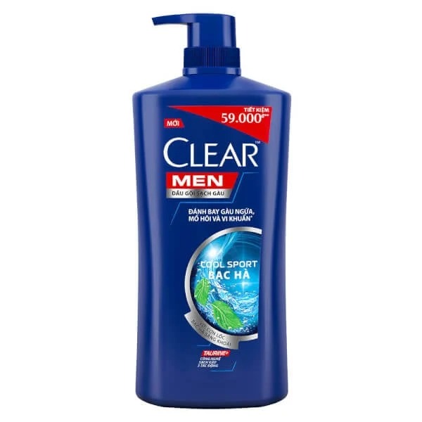 Dầu gội Clear men mát lạnh bạc hà 630g