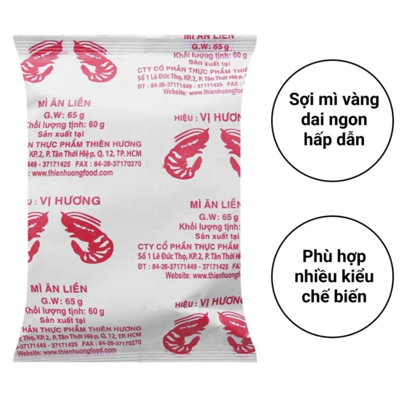 Mì Vị Hương Hải sản Tôm 60g