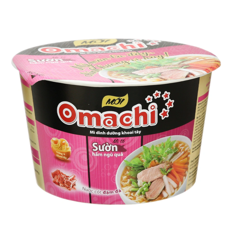 Mì dinh dưỡng khoai tây omachi sườn hầm ngũ quả 96gr