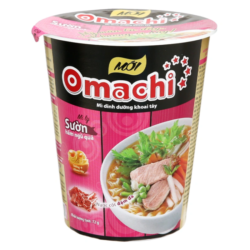 Mì dinh dưỡng khoai tây omachi sườn hầm ngũ quả 70gr