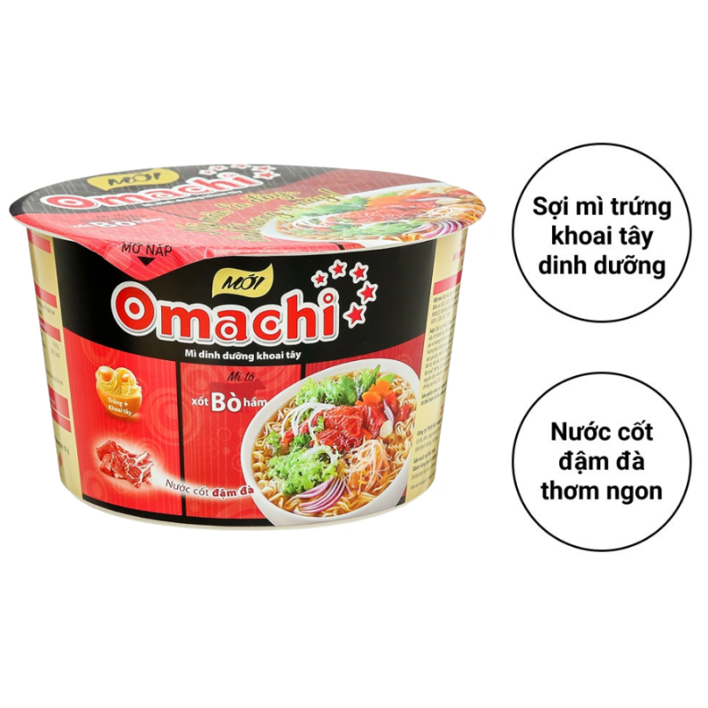 Mì dinh dưỡng khoai tây omachi xốt bò hầm 93gr