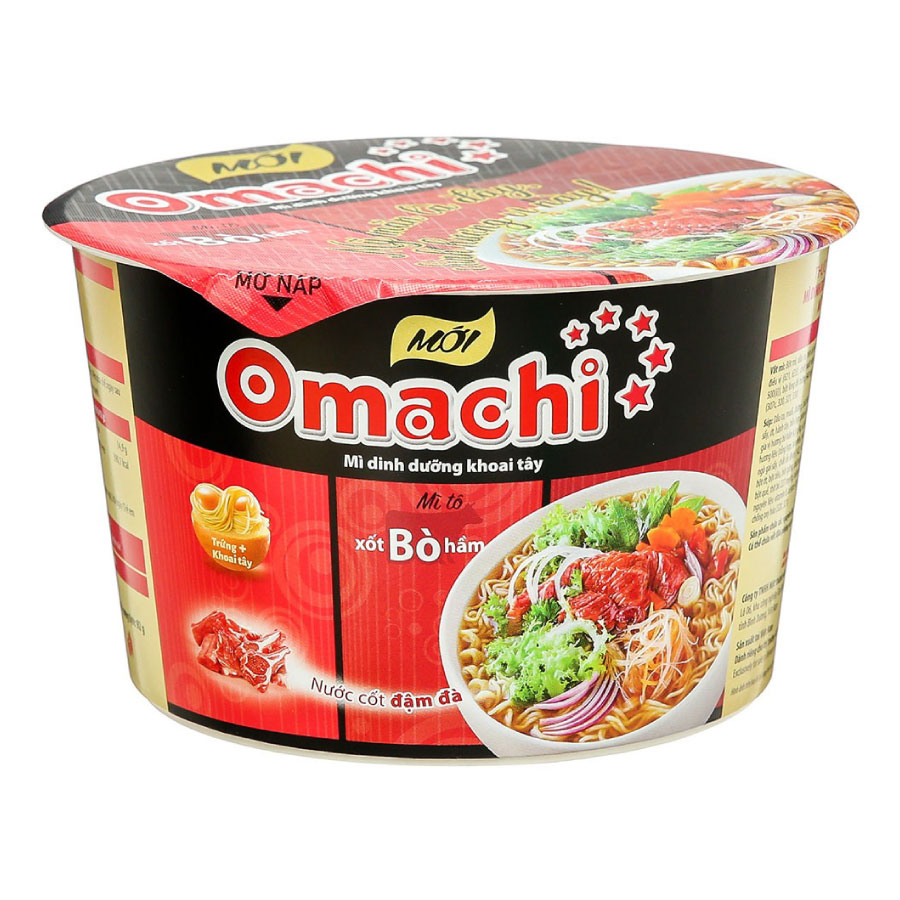 Mì dinh dưỡng khoai tây omachi xốt bò hầm 93gr