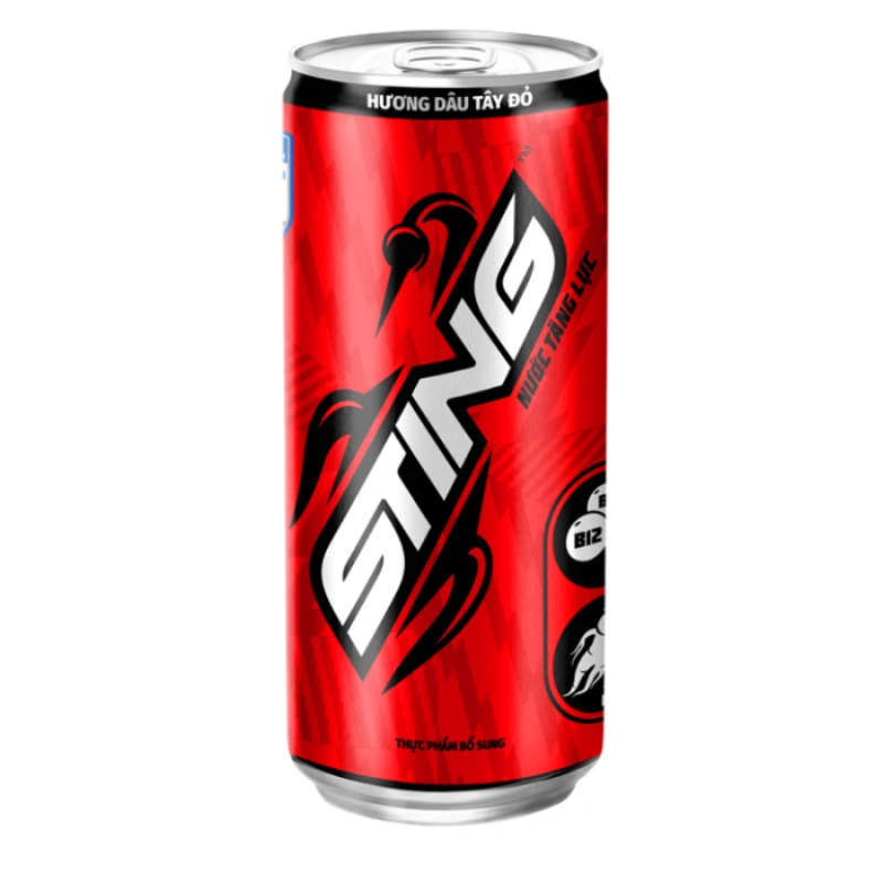 Nước Ngọt Tăng Lực Sting Dâu Sleek 235ml