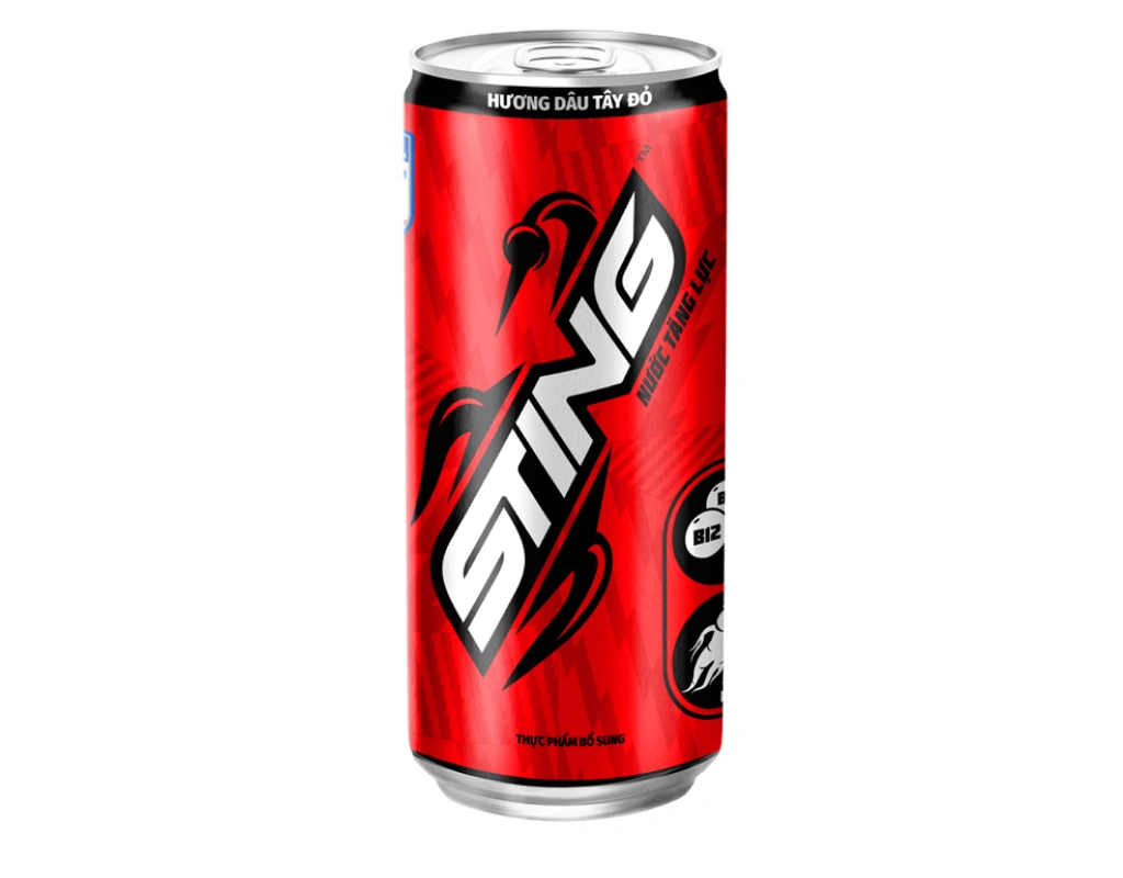 Nước Ngọt Tăng Lực Sting Dâu Sleek 235ml