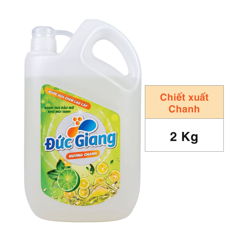 Nước rửa chén Đức Giang hương chanh 2kg