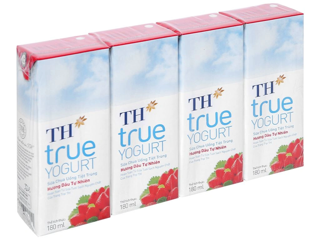 Sữa chua uống TH Dâu 180mlx4