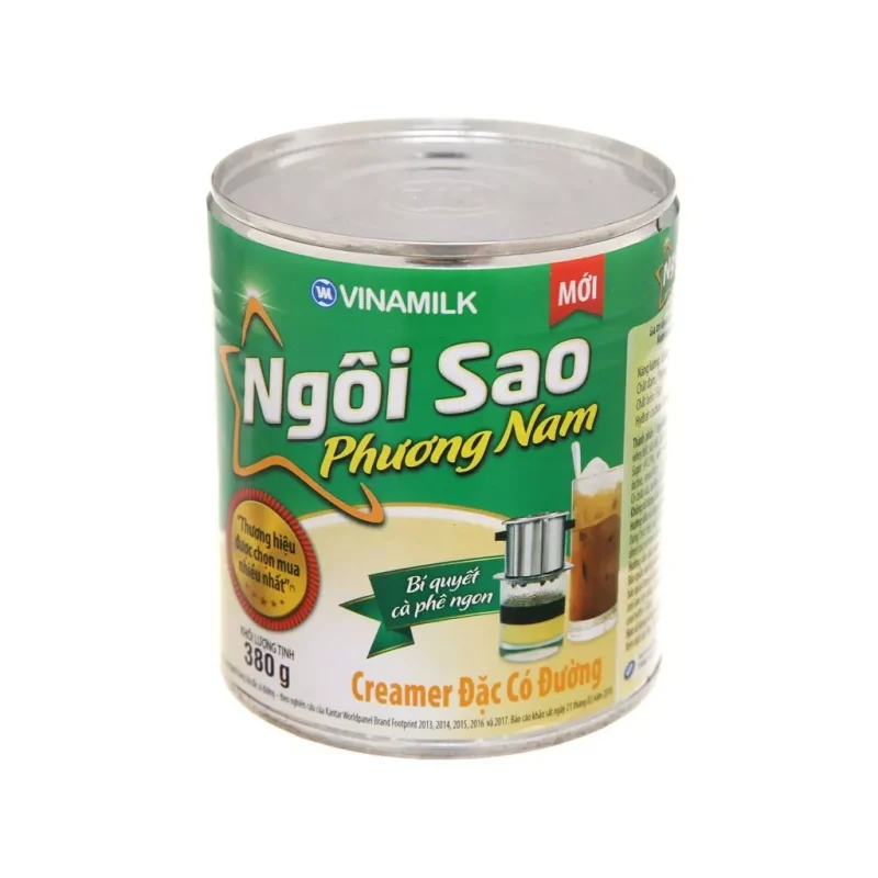 Sữa đặc ngôi sao Phương Nam nhãn xanh lá 380g