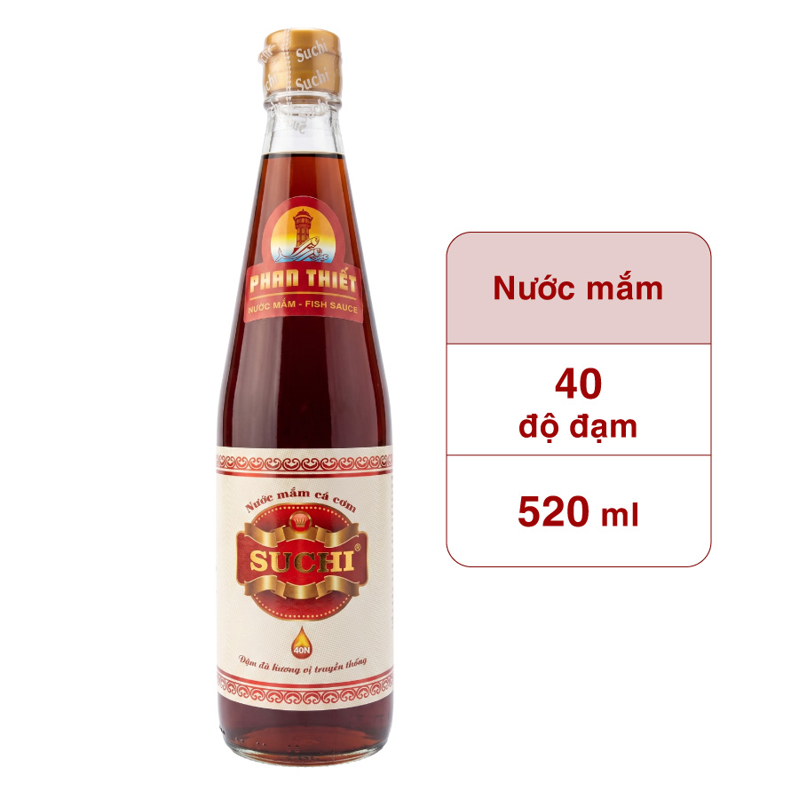 Nước mắm PTMN Suchi 40N 520ml TT nhãn kem