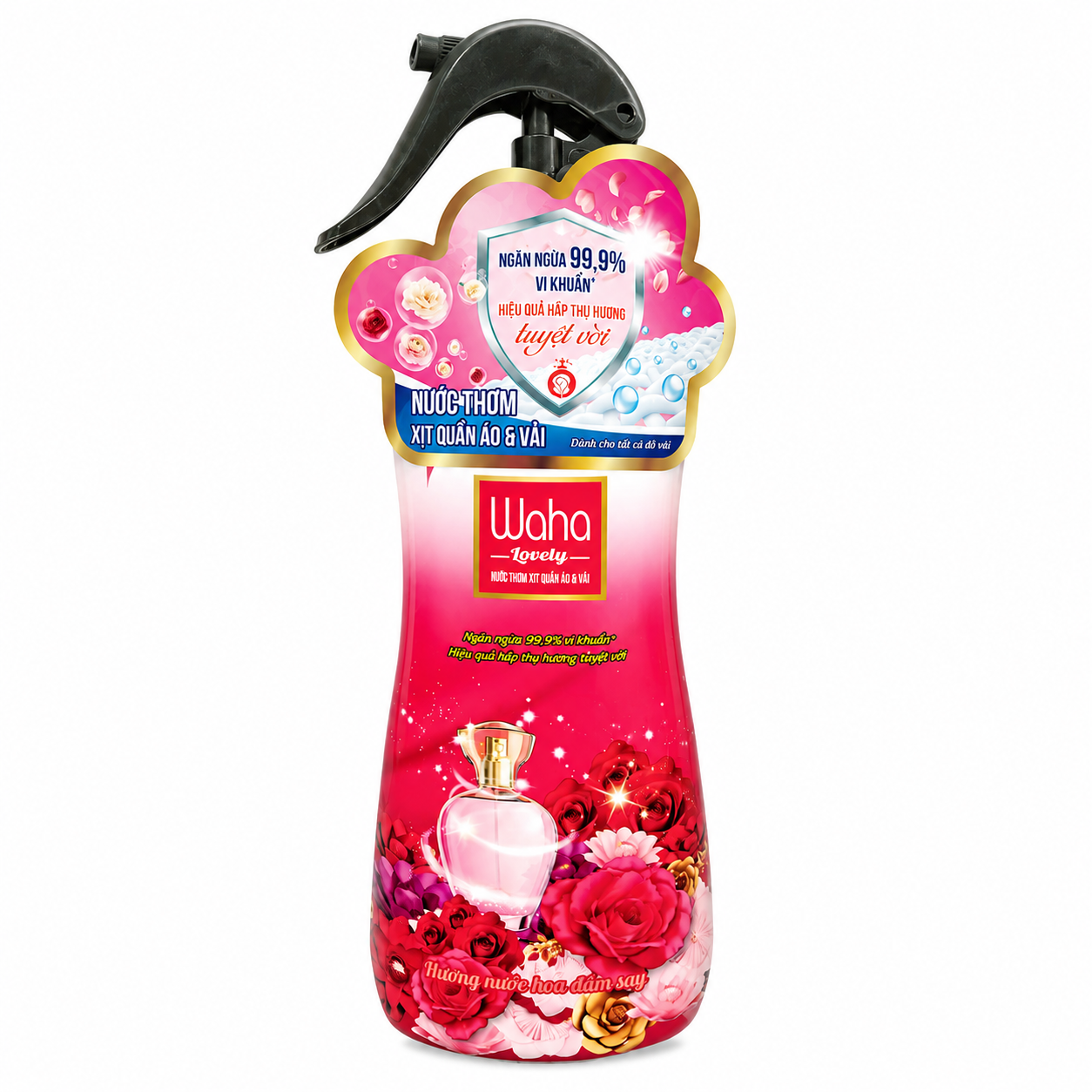 Nước thơm xịt quần áo và vải WAHA 330g Đỏ
