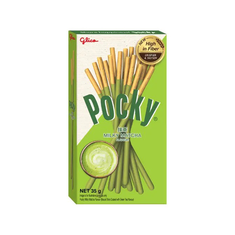 Bánh Pocky Kem Trà Xanh Vị Sữa 35g