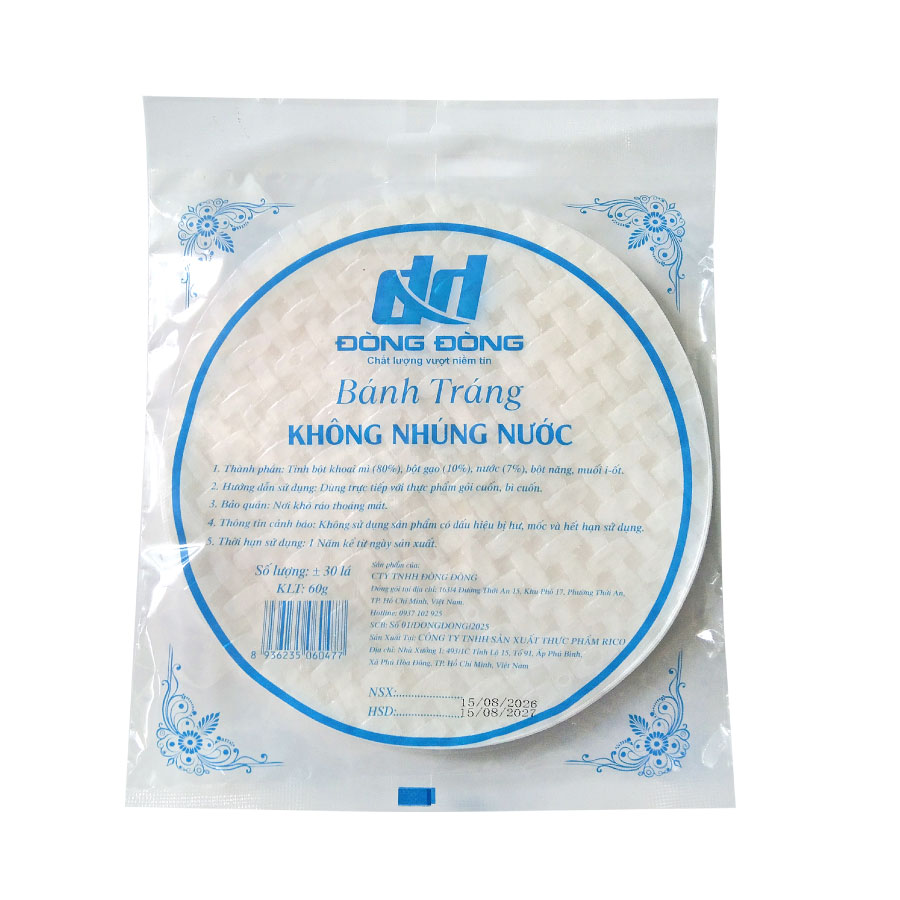 Bánh Tráng Đòng Đòng tròn nhỏ 30 lá