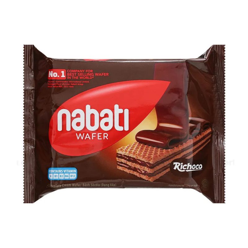 Bánh kem xốp Socola Richoco Nabati Chocolate Wafer 50g