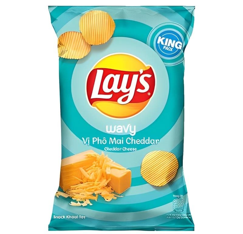 Bánh snack Lay's Wavy vị phô mai Cheddar 50g