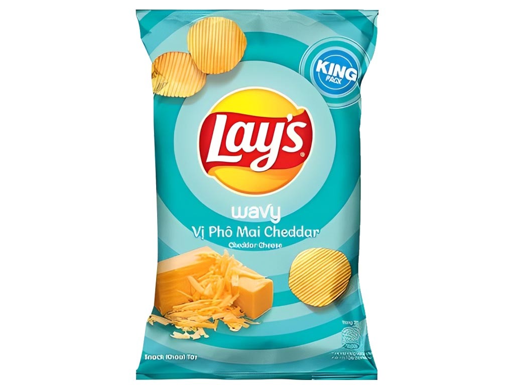 Bánh snack Lay's Wavy vị phô mai Cheddar 50g