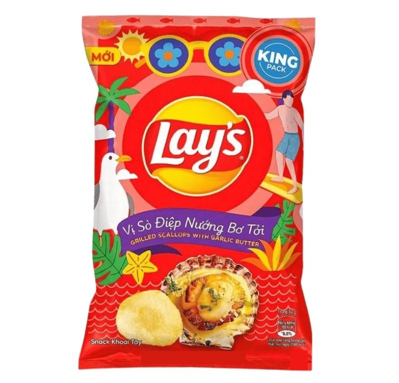 Bánh snack Lay's vị sò điệp nướng bơ tỏi 50g