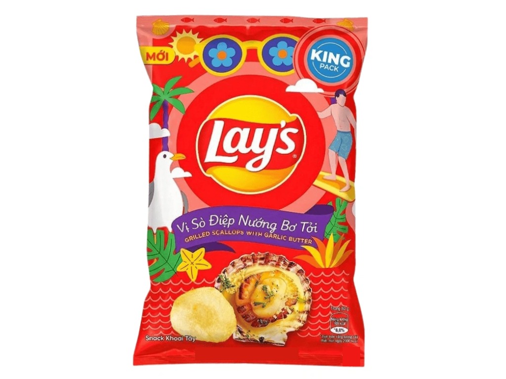 Bánh snack Lay's vị sò điệp nướng bơ tỏi 50g
