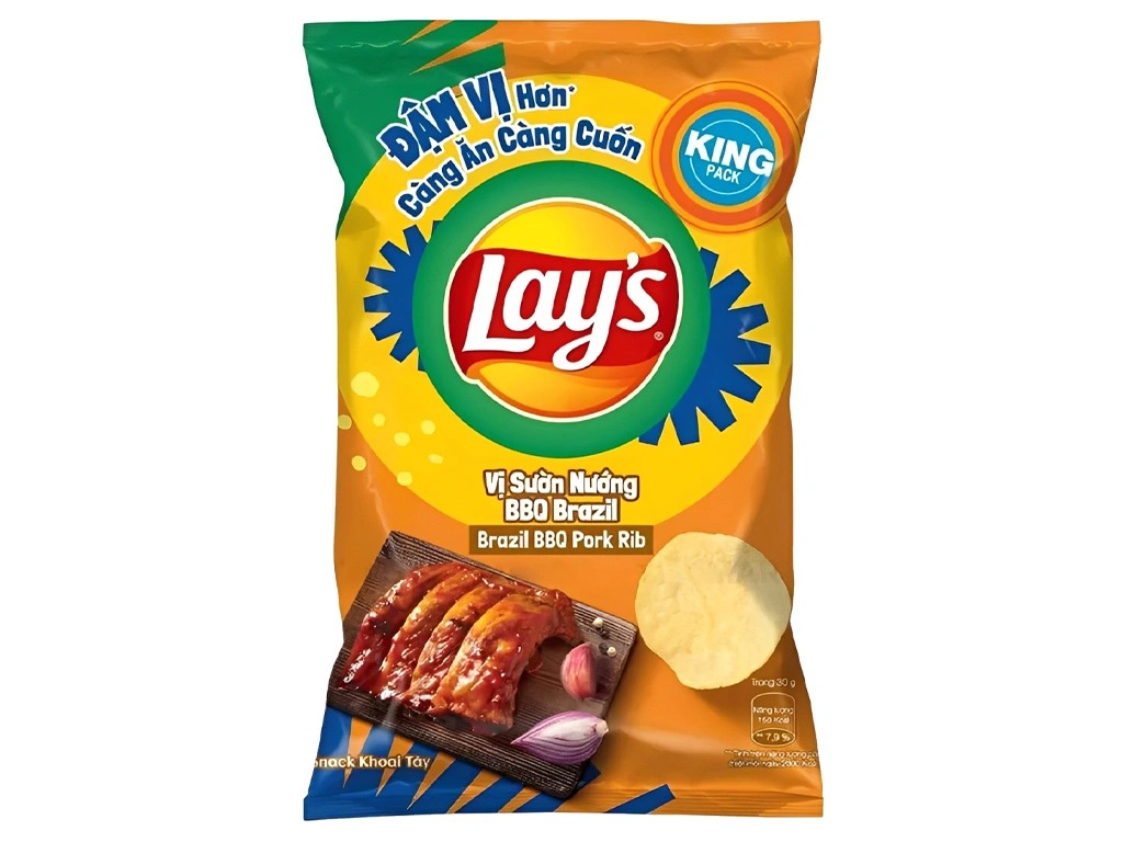 Bánh snack Lay's vị sườn nướng BBQ Brazil 50g