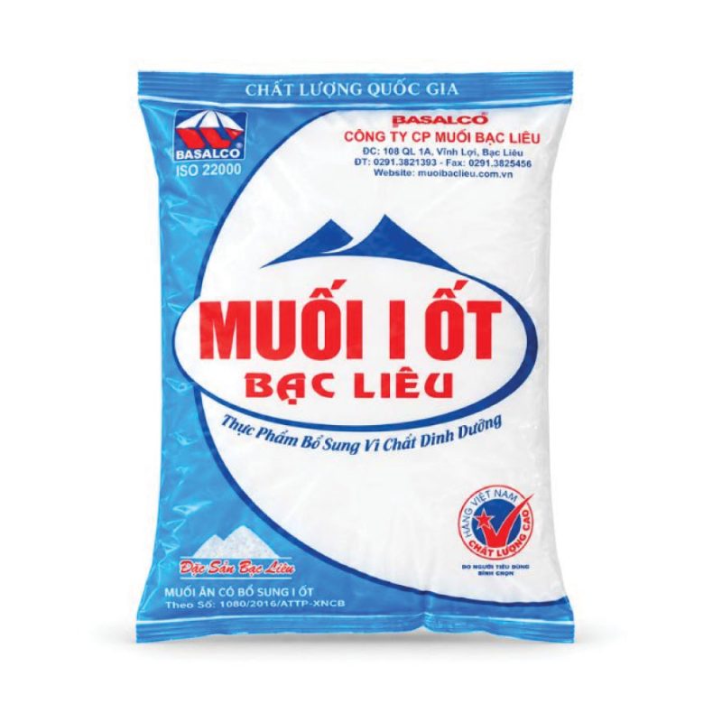 Muối tinh i-ốt 1kg