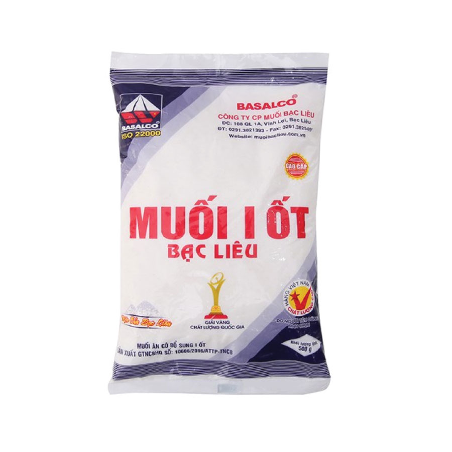 Muối tinh sấy i-ốt 0.5kg