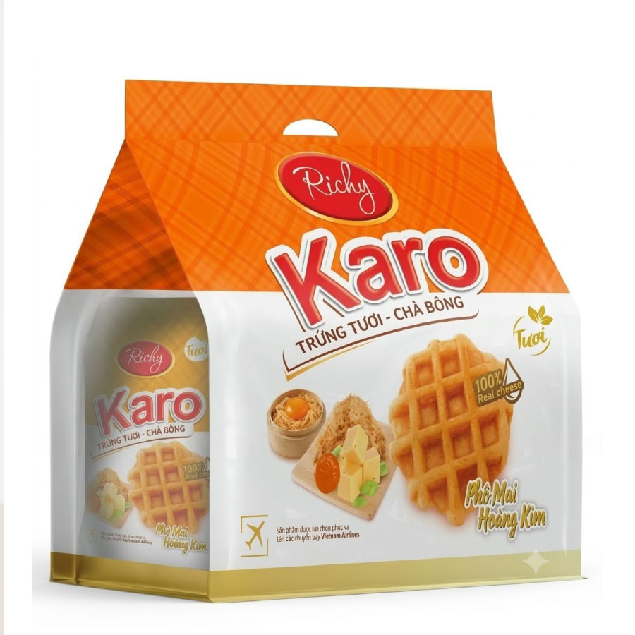 Bánh tươi Karo Phô Mai Hoàng Kim 26g x 6 gói