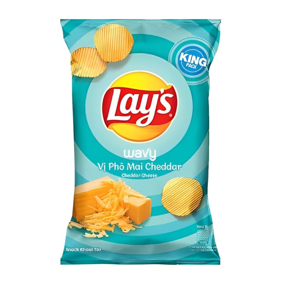 Bánh snack Lay's Wavy vị phô mai Cheddar 50g