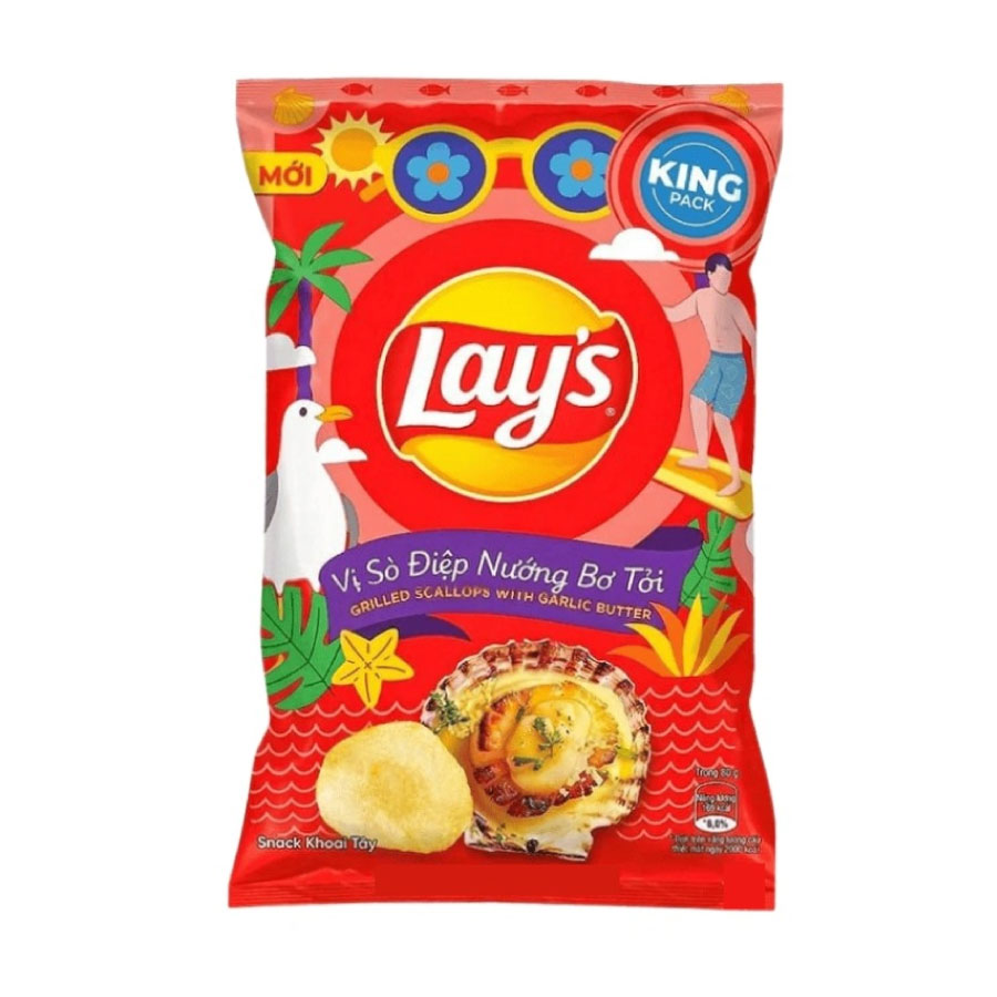Bánh snack Lay's vị sò điệp nướng bơ tỏi 50g