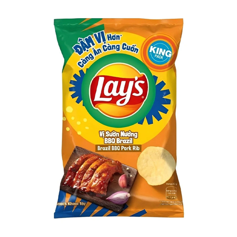 Bánh snack Lay's vị sườn nướng BBQ Brazil 50g