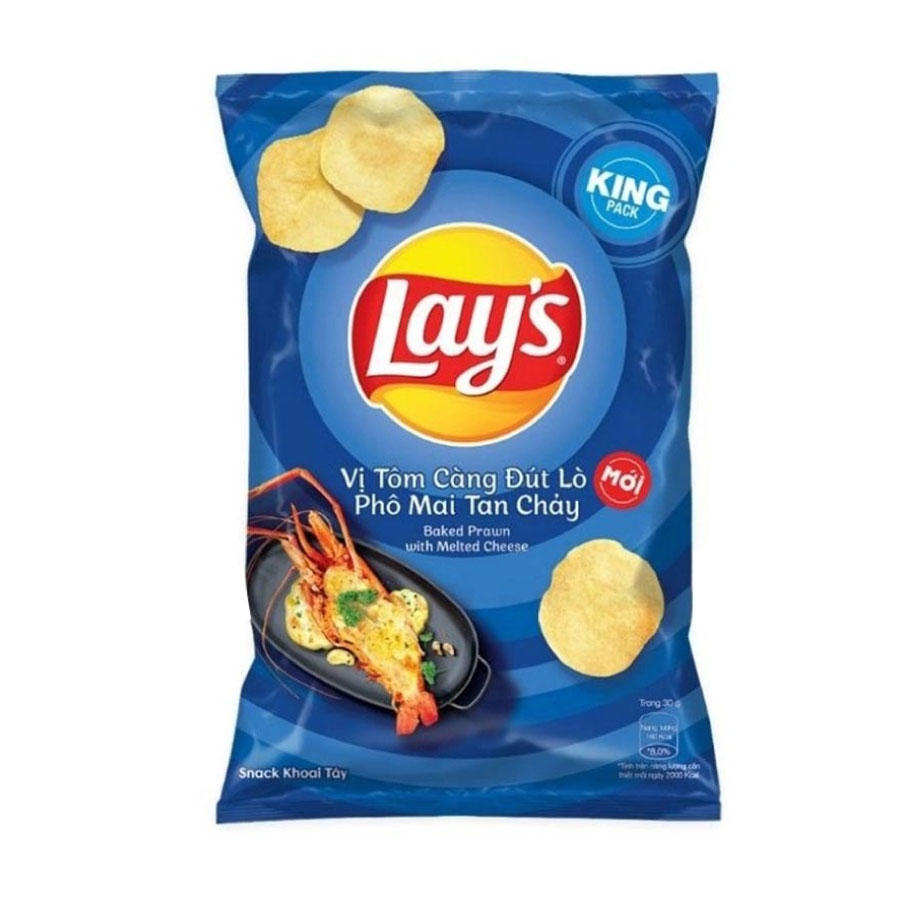 Bánh snack Lay's vị tôm càng đút lò phô mai 29g
