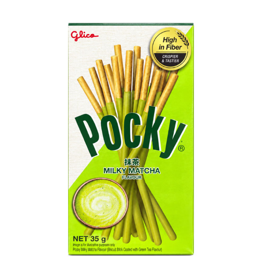 Bánh Pocky Kem Trà Xanh Vị Sữa 35g